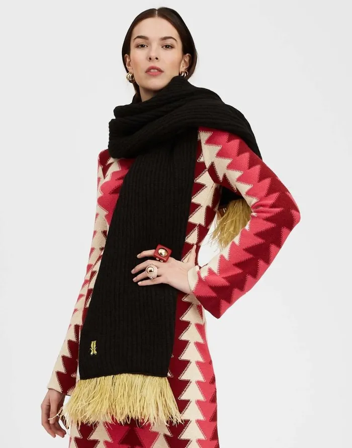 High Kick Scarf Anthracite Women La Double J Foulards and Scarves