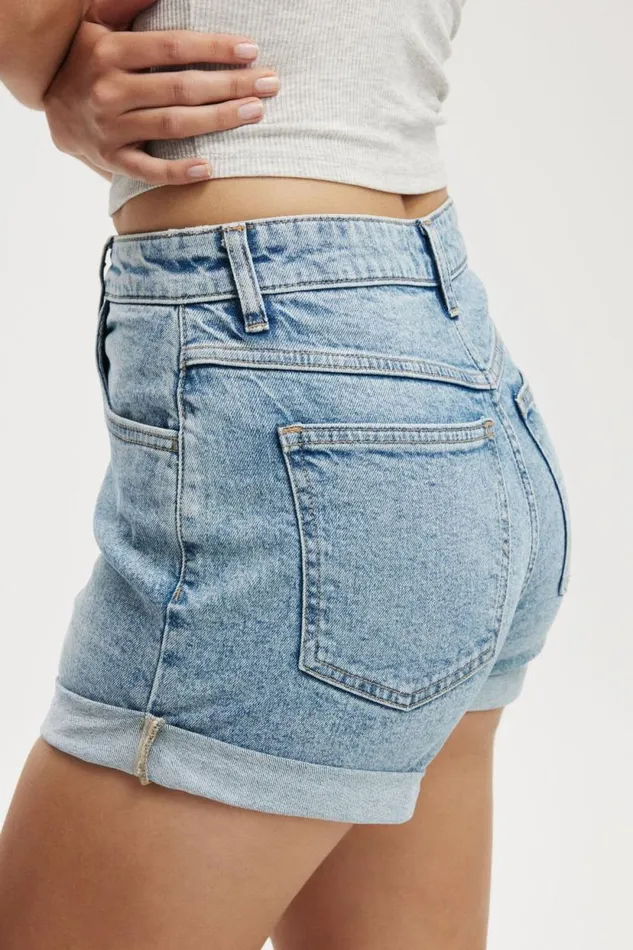 High Rise Classic Stretch Denim Short Bells Blue Women Cotton On Shorts High Rise Classic Stretch Denim Short Bells Blue Women Cotton On Shorts