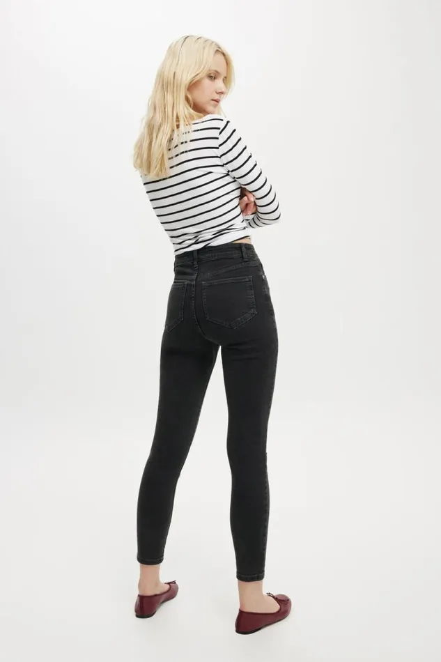 High Rise Skinny Jean Graphite Black Rip Women Cotton On Pants High Rise Skinny Jean Graphite Black Rip Women Cotton On Pants