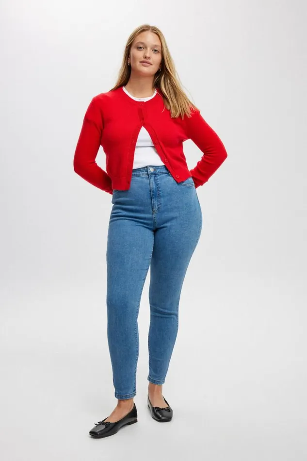 High Rise Skinny Jean Sea Blue Women Cotton On Jeans