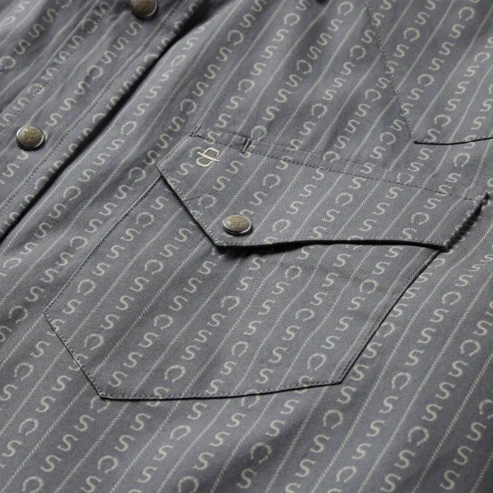 Horseshoe Stripe Print Shirt Horseshoe Stripe Print Shirt Men Stetson Western Shirts