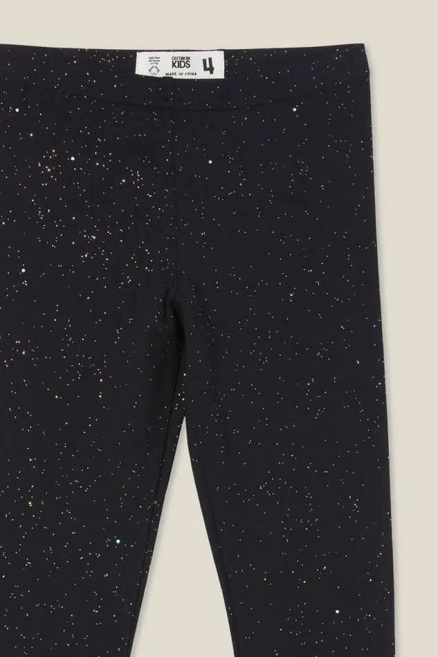 Huggie Tights Black Holographic Speckle Girls Cotton On Leggings Pants and Jeans Huggie Tights Black Holographic Speckle Girls Cotton On Leggings Pants and Jeans