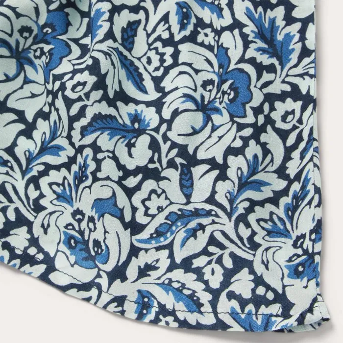 Indigo Tapestry Print Prairie Dress Blue Women Stetson Midi