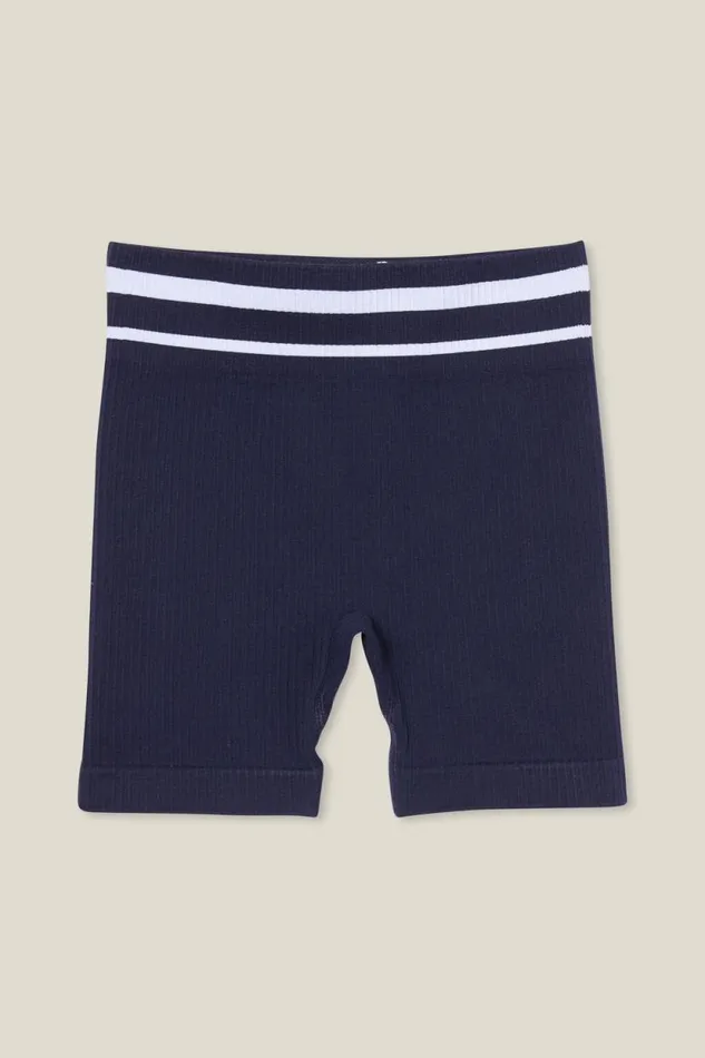 Isla Seamfree Bike Short In The Navywhite Stripe Girls Cotton On Shorts Skirts and Playsuits Isla Seamfree Bike Short In The Navywhite Stripe Girls Cotton On Shorts Skirts and Playsuits