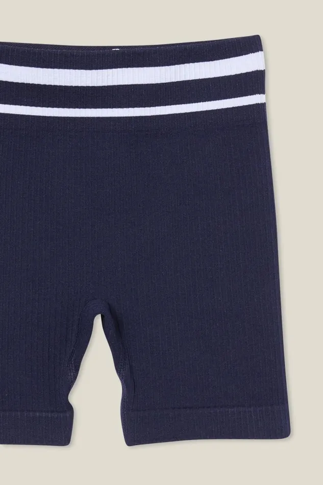 Isla Seamfree Bike Short In The Navywhite Stripe Girls Cotton On Shorts Skirts and Playsuits Isla Seamfree Bike Short In The Navywhite Stripe Girls Cotton On Shorts Skirts and Playsuits