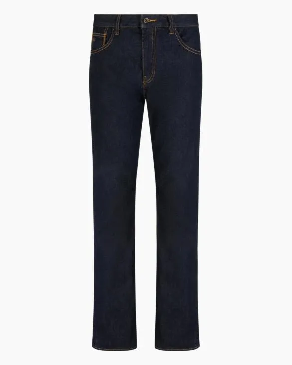 J13 Slim Fit Jeans In Cotton Denim With Contrast Stitching Blue Men Armani Denim J13 Slim Fit Jeans In Cotton Denim With Contrast Stitching Blue Men Armani Denim
