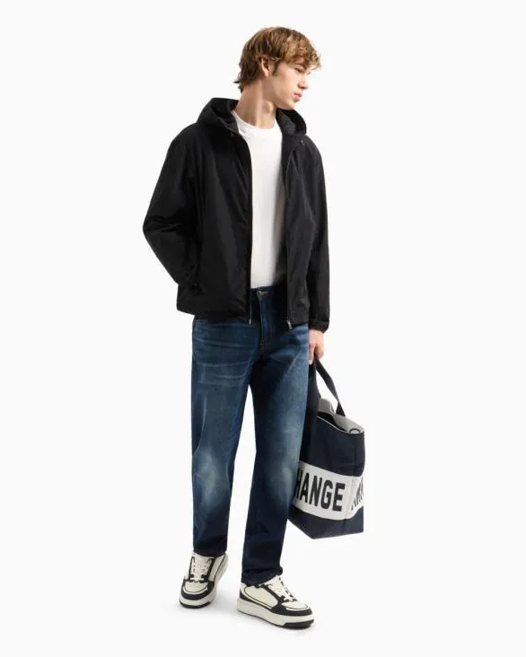 J16 Straight Fit Jeans In Stone Washed Cotton Denim Blue Men Armani Denim J16 Straight Fit Jeans In Stone Washed Cotton Denim Blue Men Armani Denim