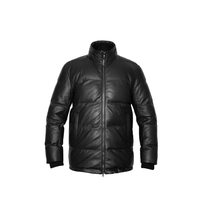 Jacket Men Moreschi Black Leather Jacket