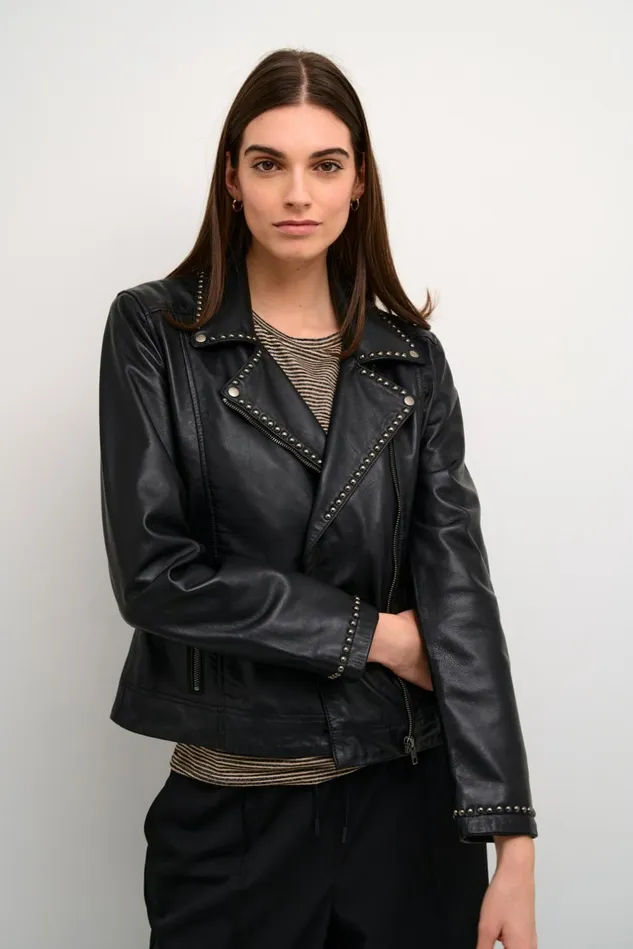 Jackets and Coats Women CULTURE CUcanja Leather Jacket