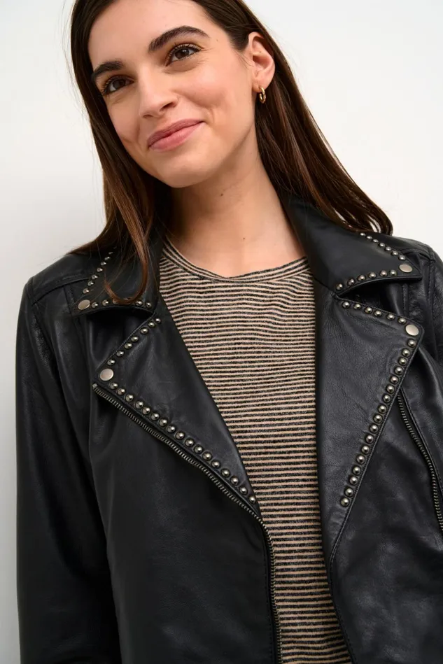 Jackets and Coats Women CULTURE CUcanja Leather Jacket