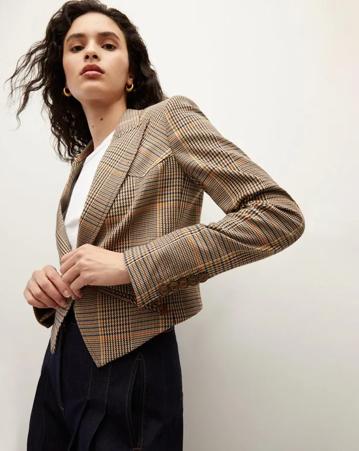 Jackets and Outerwear Shop Veronica Beard Donelson Plaid Jacket Multi