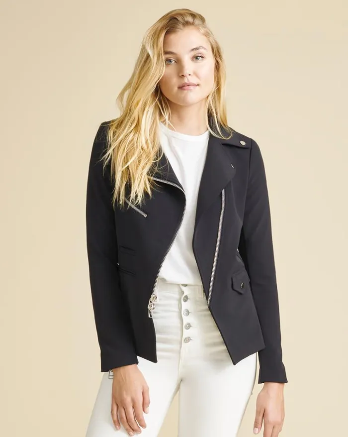 Jackets and Outerwear Shop Veronica Beard Scuba Hadley Jacket Black