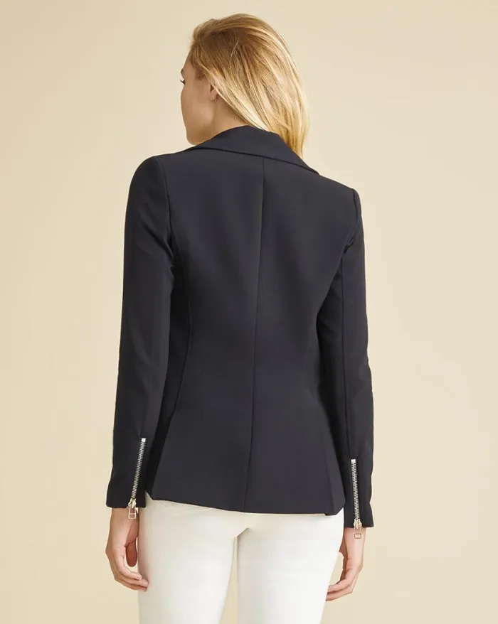 Jackets and Outerwear Shop Veronica Beard Scuba Hadley Jacket Black