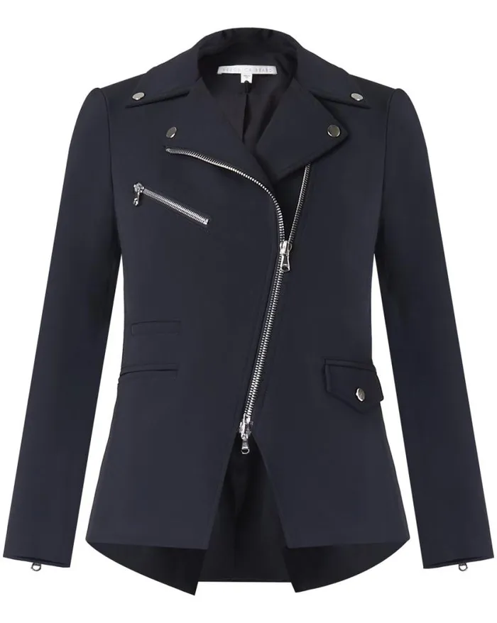 Jackets and Outerwear Shop Veronica Beard Scuba Hadley Jacket Black