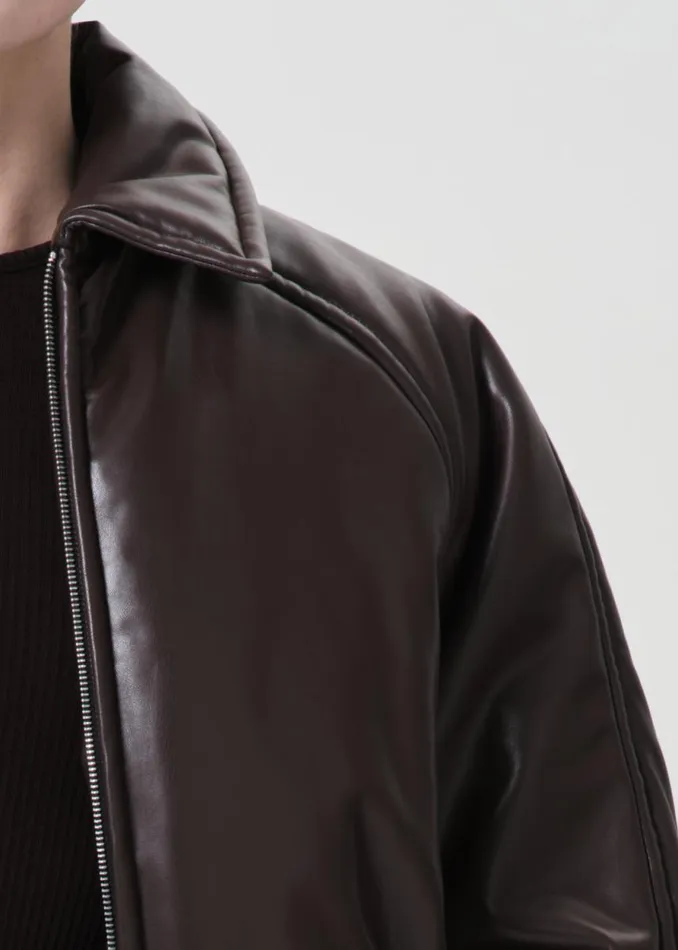 Jackets and Outerwear Women Agolde Shoreditch Ski Club X AGOLDE Tate Padded Vegan Leather Bomber In Espre