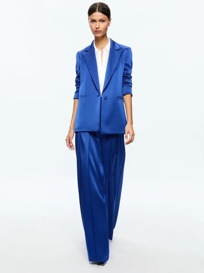 Jackets Coats Women Alice Olivia DENNY CUFFED SLEEVE BLAZER Royal