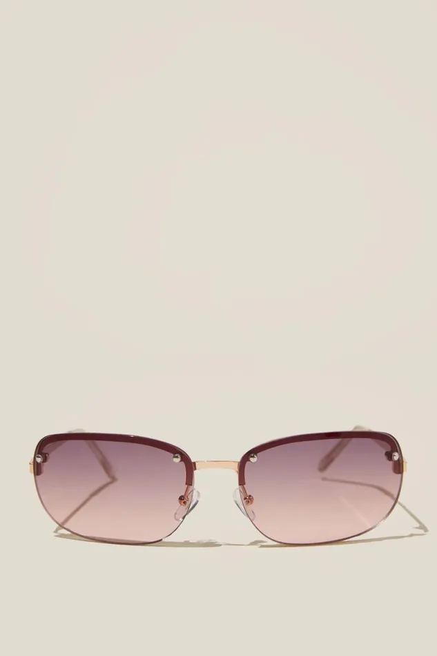 Jay Rimless Sunglasses Goldberry Women Cotton On Sunglasses