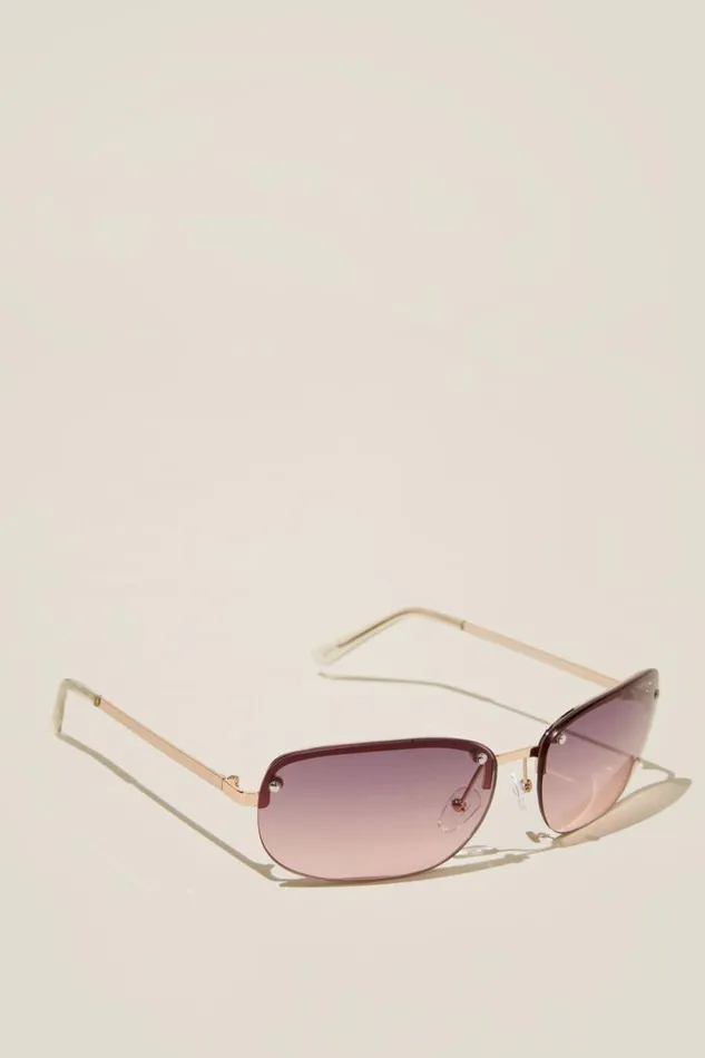 Jay Rimless Sunglasses Goldberry Women Cotton On Sunglasses