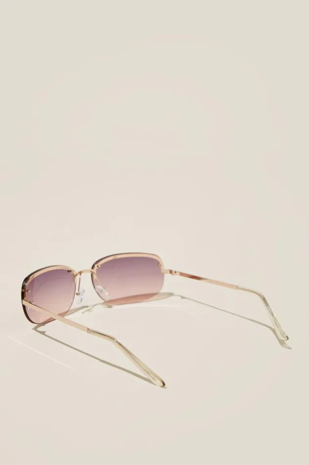 Jay Rimless Sunglasses Goldberry Women Cotton On Sunglasses