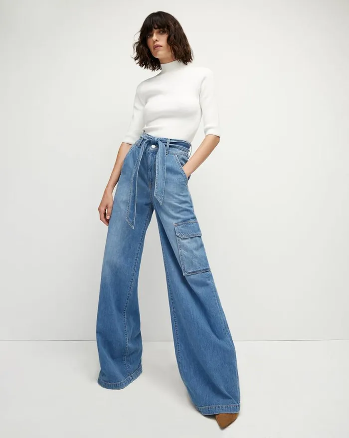 Jeans Shop Veronica Beard Belisa Cargo Jean Bright Lakeshore