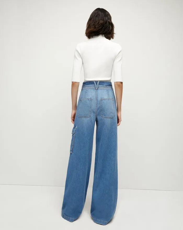 Jeans Shop Veronica Beard Belisa Cargo Jean Bright Lakeshore