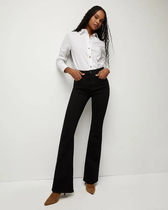 Jeans Shop Veronica Beard Beverly SkinnyFlare Jean Onyx
