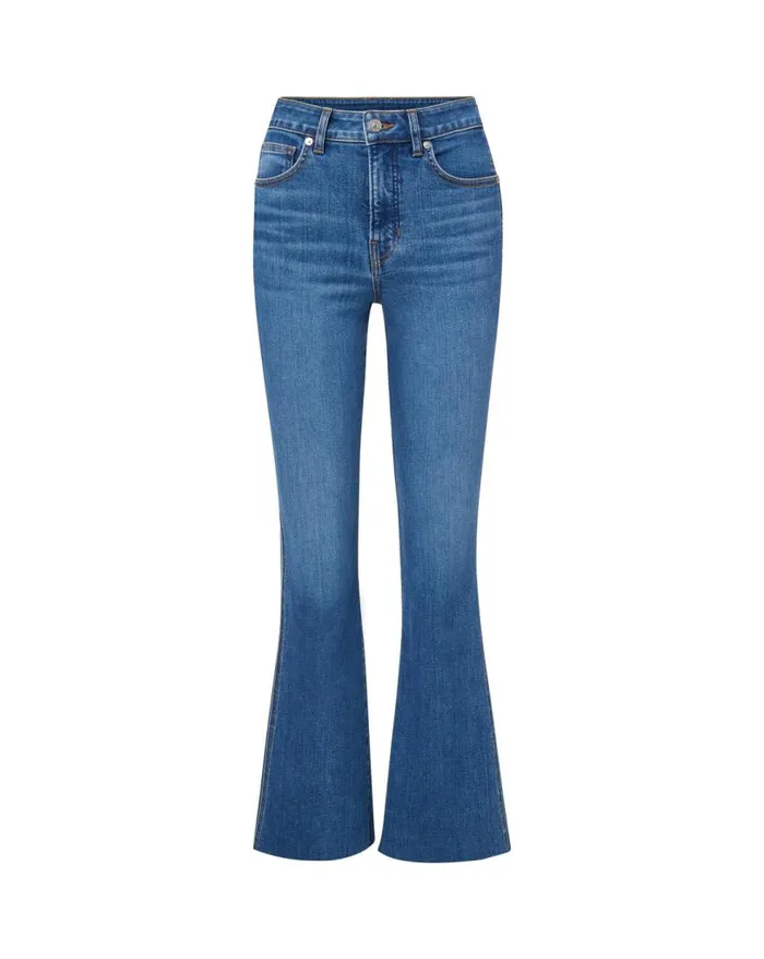 Jeans Shop Veronica Beard Carson KickFlare Jean Raw Hem Extended Serendipity