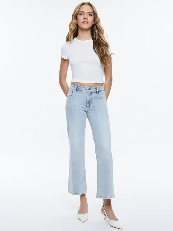 Jeans Women Alice Olivia ROXIE KICK FLARE JEAN Brooklyn Blue