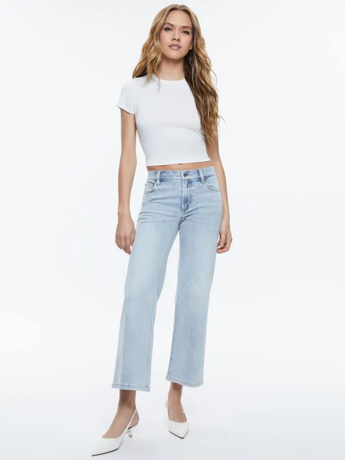 Jeans Women Alice Olivia ROXIE KICK FLARE JEAN Brooklyn Blue