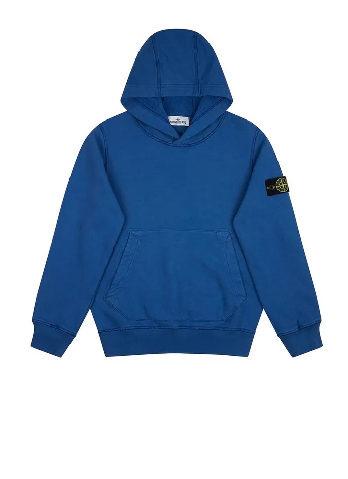 Junior 61640 Hooded Sweatshirt In Periwinkle Stone Island Sweatshirts