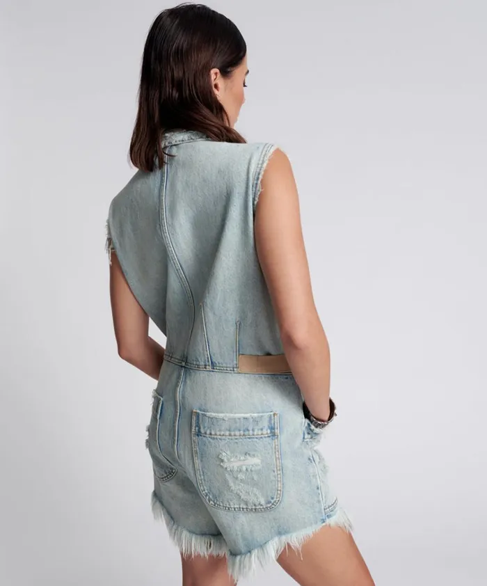 KANSAS BLUE PALISADES OVERALL Women One Teaspoon Denim Jumpsuits KANSAS BLUE PALISADES OVERALL Women One Teaspoon Denim Jumpsuits