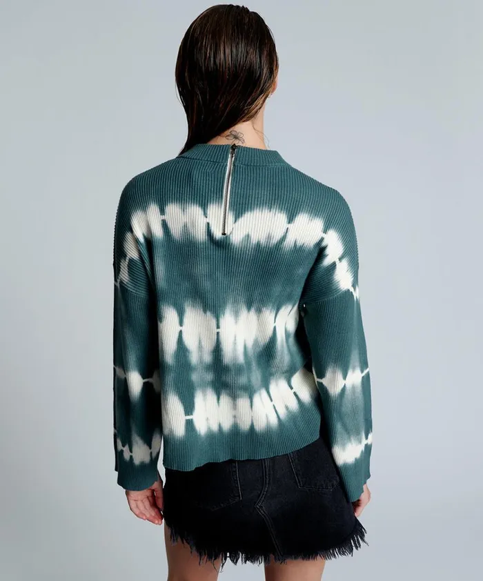 KHAKI TIE DYE RIB ROAM SWEATER Women One Teaspoon Knitwear KHAKI TIE DYE RIB ROAM SWEATER Women One Teaspoon Knitwear