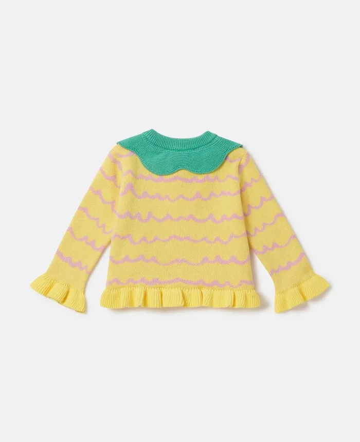 Kids Baby Girls Stella McCartney Pineapple Cardigan Yellow