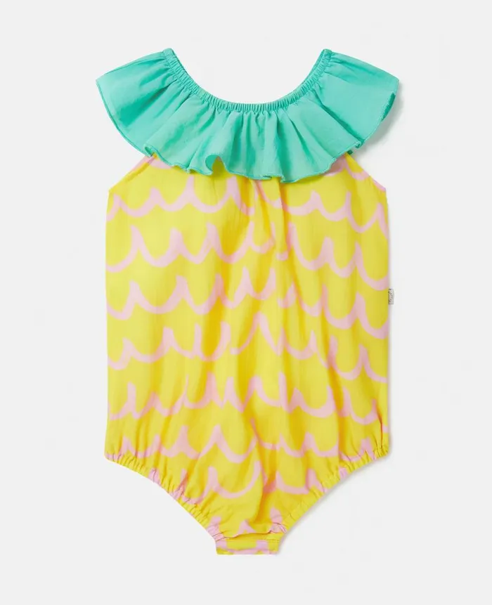 Kids Baby Girls Stella McCartney Pineapple Romper Yellow