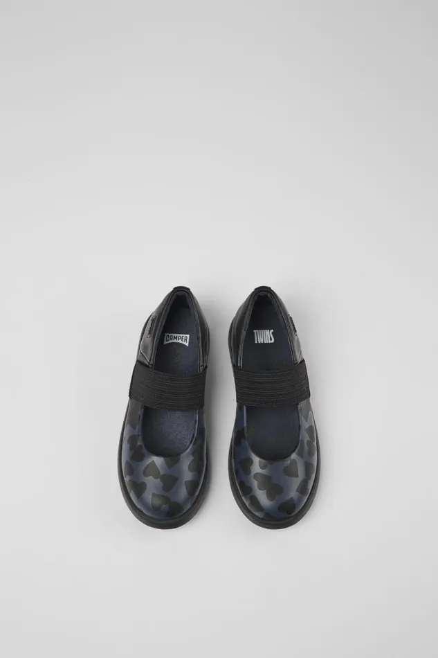 Kids Camper Ballerinas Twins Black Leather Mary Jane Shoes For Kids Kids Camper Ballerinas Twins Black Leather Mary Jane Shoes For Kids