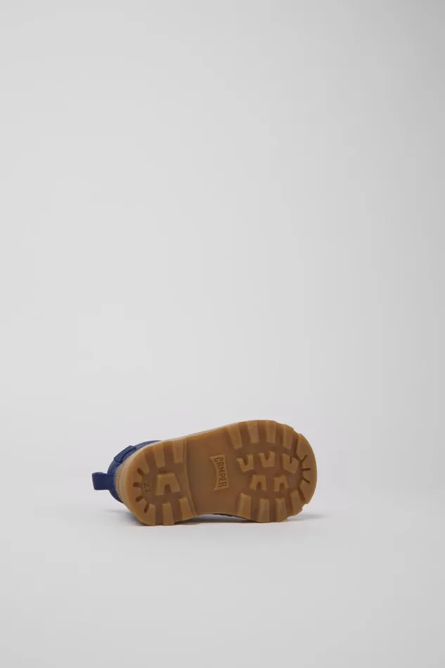 Kids Camper Boots Brutus Blue Leather Laceup Boots