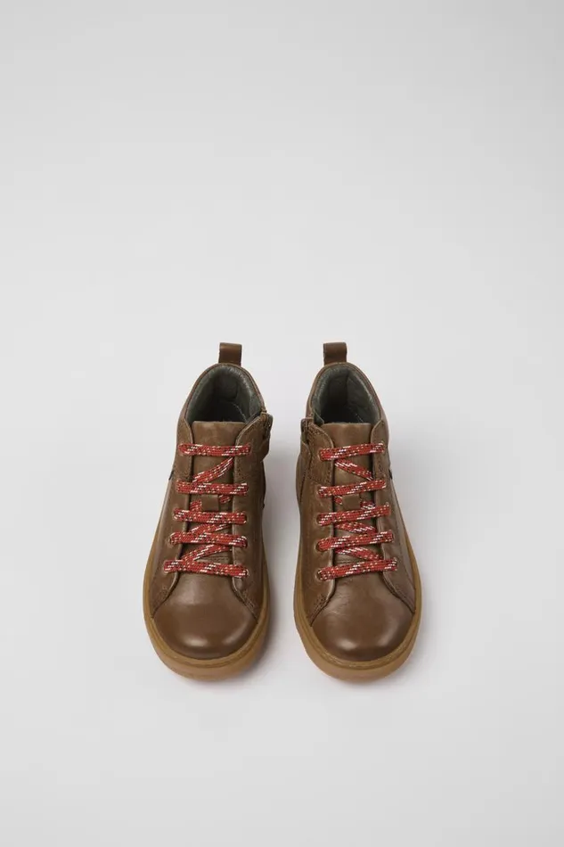 Kids Camper Boots Kiddo Brown Leather Ankle Boots For Kids Kids Camper Boots Kiddo Brown Leather Ankle Boots For Kids