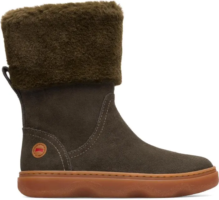 Kids Camper Boots Kiddo Dark Grey Mid Boot For Girls Kids Camper Boots Kiddo Dark Grey Mid Boot For Girls