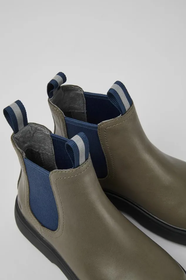 Kids Camper Boots Norte Gray And Blue Ankle Boots