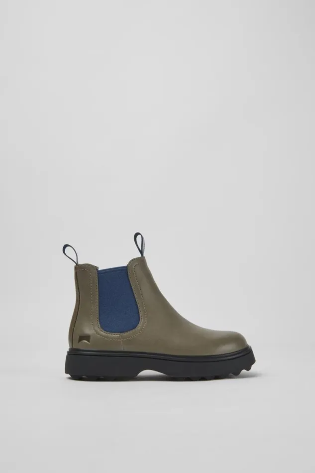 Kids Camper Boots Norte Gray And Blue Ankle Boots