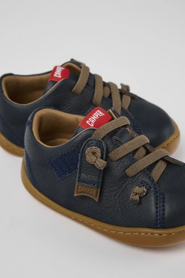 Kids Camper Boots Peu Blue Leather Kids039 Shoes