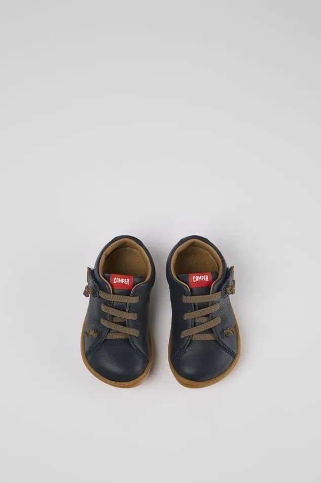 Kids Camper Boots Peu Blue Leather Kids039 Shoes