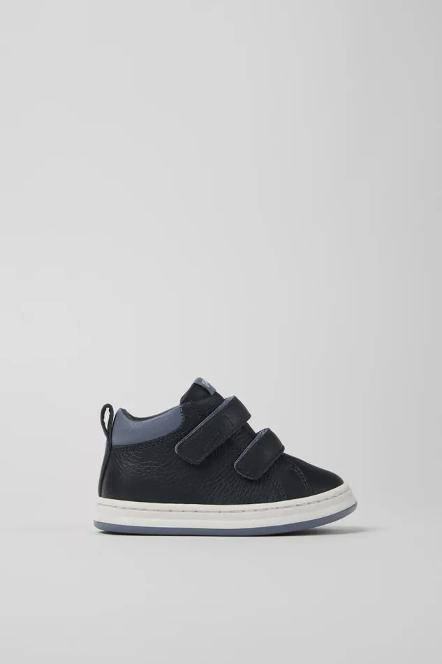 Kids Camper Boots Runner Blue And Gray Leather Sneakers For Kids Kids Camper Boots Runner Blue And Gray Leather Sneakers For Kids