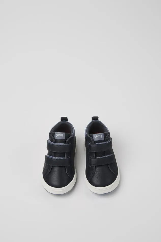 Kids Camper Boots Runner Blue And Gray Leather Sneakers For Kids Kids Camper Boots Runner Blue And Gray Leather Sneakers For Kids