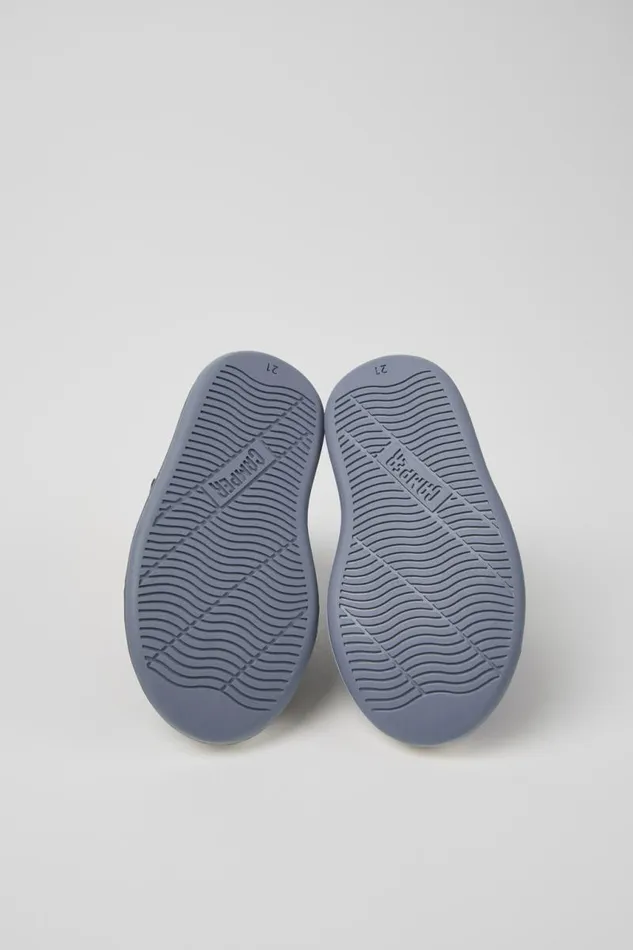 Kids Camper Boots Runner Blue And Gray Leather Sneakers For Kids Kids Camper Boots Runner Blue And Gray Leather Sneakers For Kids