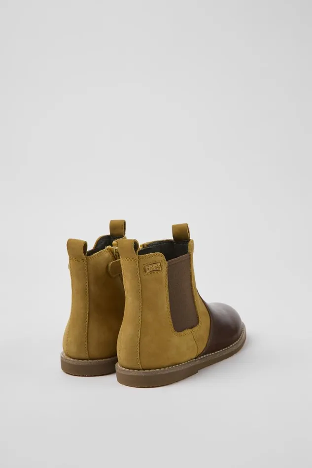 Kids Camper Boots Savina Brown Nubuck And Leather Ankle Boots For Kids Kids Camper Boots Savina Brown Nubuck And Leather Ankle Boots For Kids