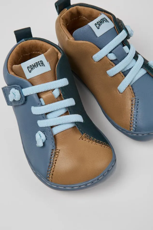 Kids Camper Boots Twins Multicolor Leather Shoes For Kids
