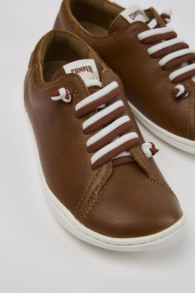 Kids Camper Casual Shoes Peu Brown Leather Kids039 Shoes