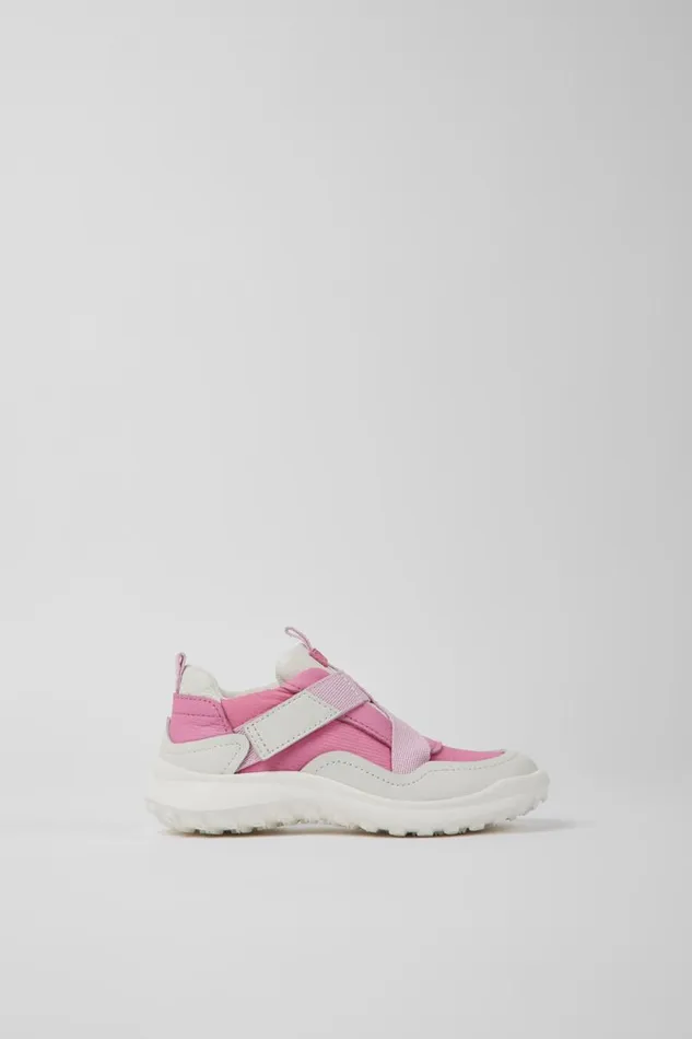 Kids Camper Sneakers CRCLR Pink Leather And Textile Sneakers For Kids
