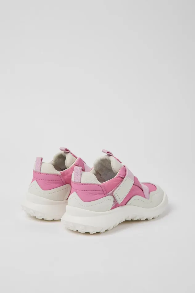Kids Camper Sneakers CRCLR Pink Leather And Textile Sneakers For Kids